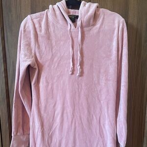 Juicy Couture Black Label Pink Velour Hoodie Sweater Dress